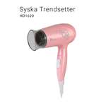 Syska HD1620 Hair Dryer with Foldable handle, Detachable Concentrator with 1200 W- Pink